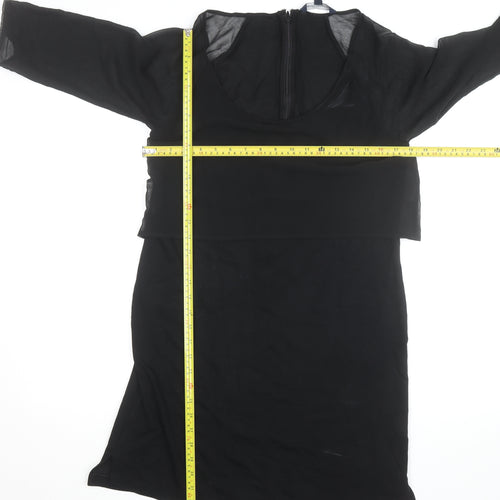French Connection Women's Black Size 12 Bodycon Knee Length Dress