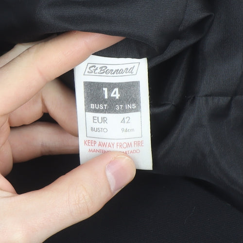 St. Bernard Classics Collection Women's Black Size 14 Blazer Coat