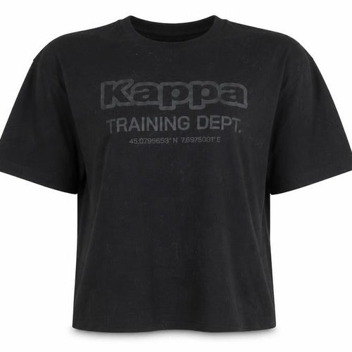Kappa Women Black Relaxed Fit Training Dept T-Shirt Size L