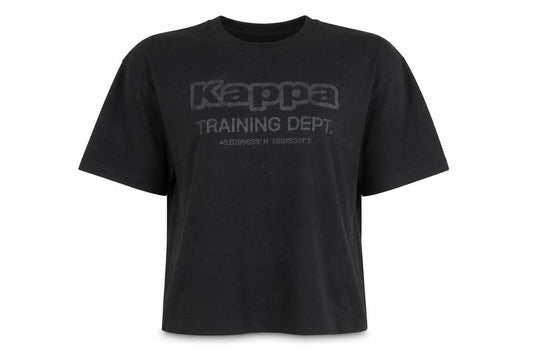 Kappa Women Black Relaxed Fit Training Dept T-Shirt Size L
