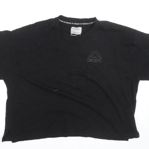Kappa Women Black Relaxed Fit Training Dept T-Shirt Size L
