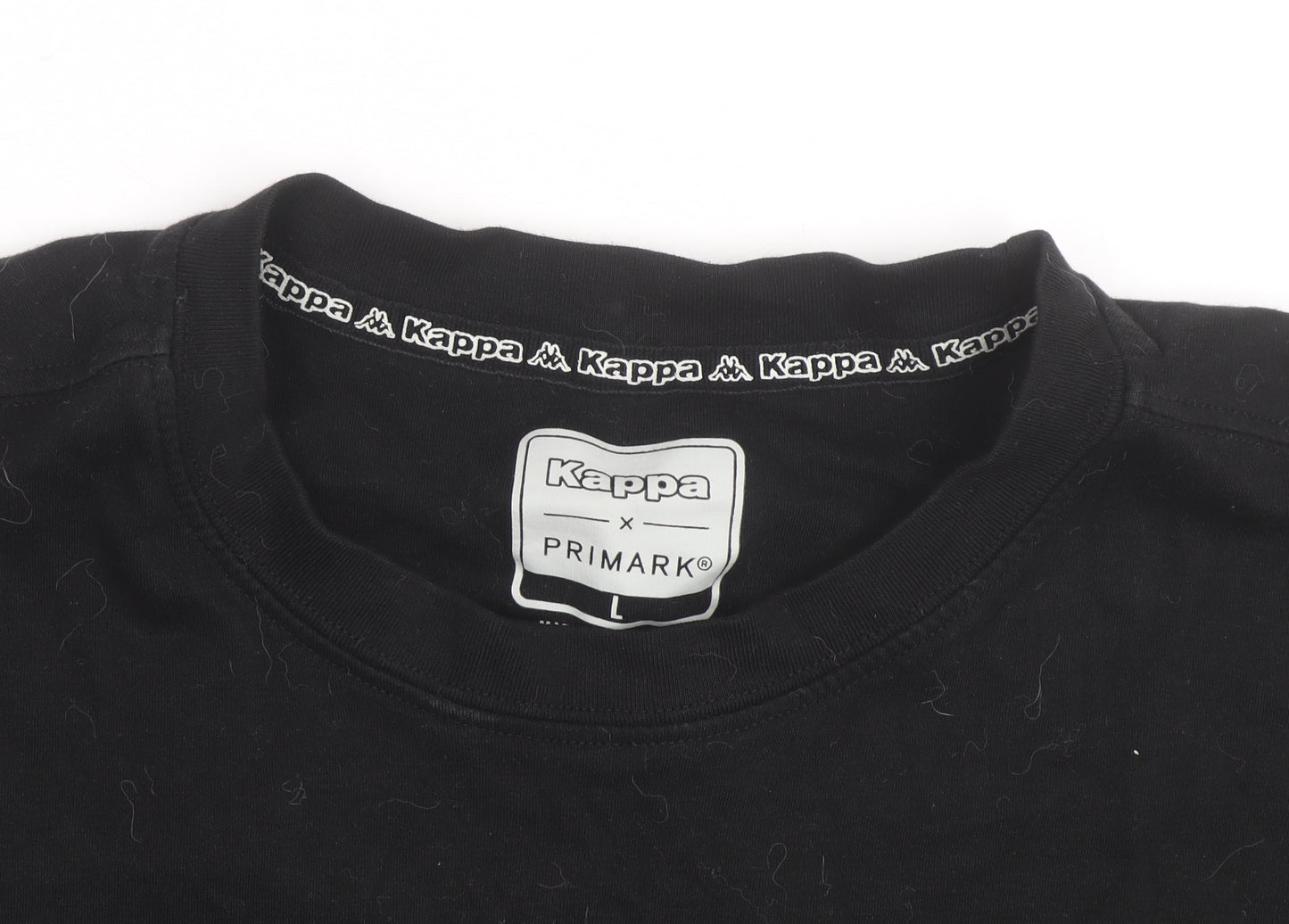 Kappa Women Black Relaxed Fit Training Dept T-Shirt Size L