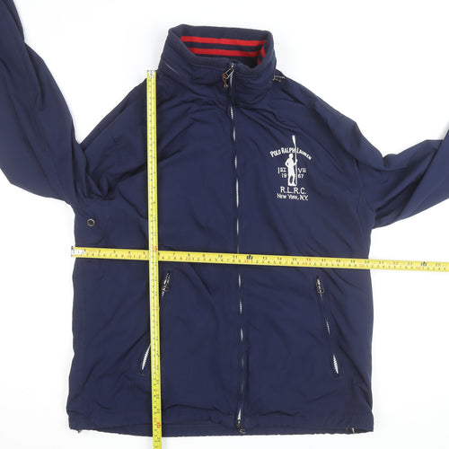 Polo Ralph Lauren Men's Blue Bomber Jacket Size M Classic Lined Zip