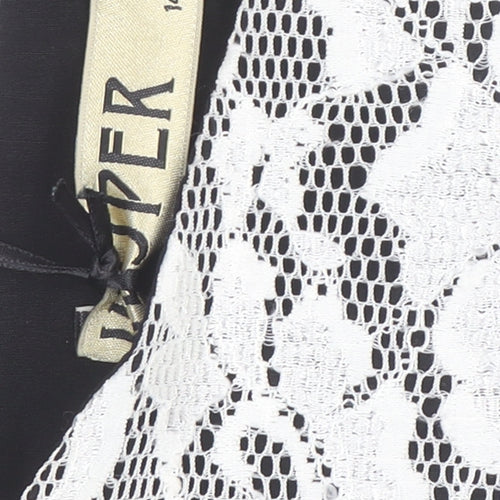 Vesper Women’s Black and White Lace Bodycon Dress Size 14