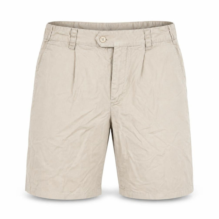 Front view of Bandido Men's Beige Chino Shorts, size M, Regular Fit Casual Cotton