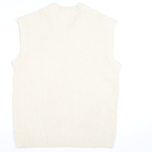 Redefined Rebel Women's Ivory Sleeveless Knit Vest Jumper Size L