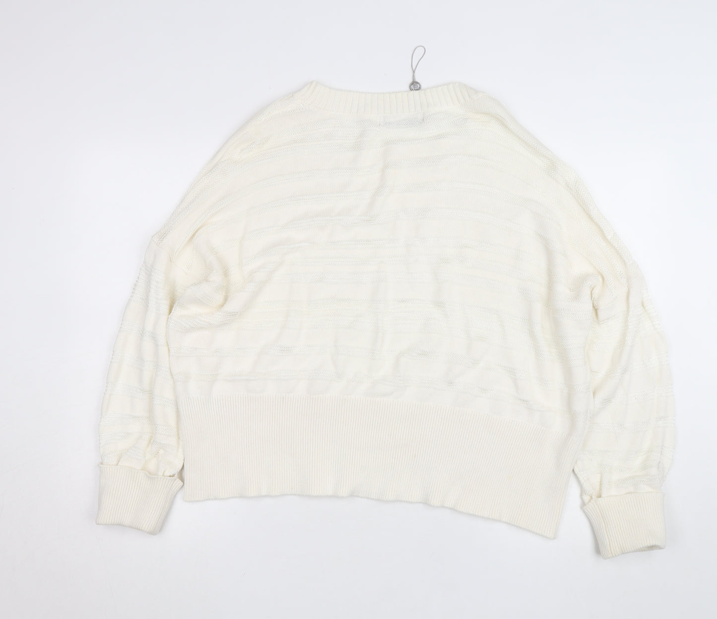 Paul Costelloe Living Women’s Ivory Cotton Blend Relaxed Knit Jumper XL