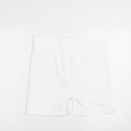 Kappa x Primark Women White L Biker Activewear Shorts