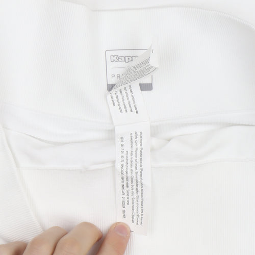 Kappa x Primark Women White L Biker Activewear Shorts