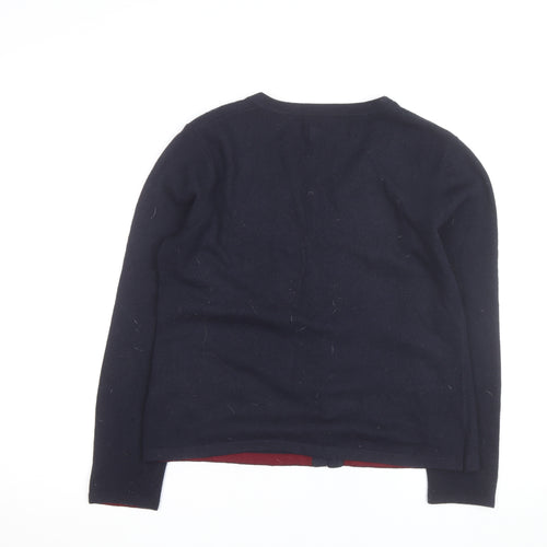 Seasalt Cornwall Womens Navy Cardigan UK 12 Merino Wool Knit