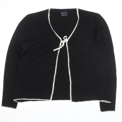 ASOS DESIGN Women's Black V-Neck Knit Cardigan Size 18