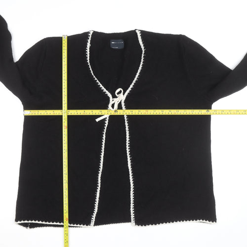 ASOS DESIGN Women's Black V-Neck Knit Cardigan Size 18