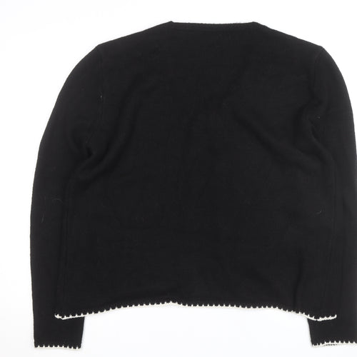 ASOS DESIGN Women's Black V-Neck Knit Cardigan Size 18