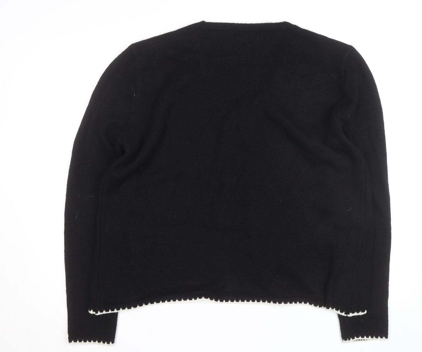 ASOS DESIGN Women's Black V-Neck Knit Cardigan Size 18