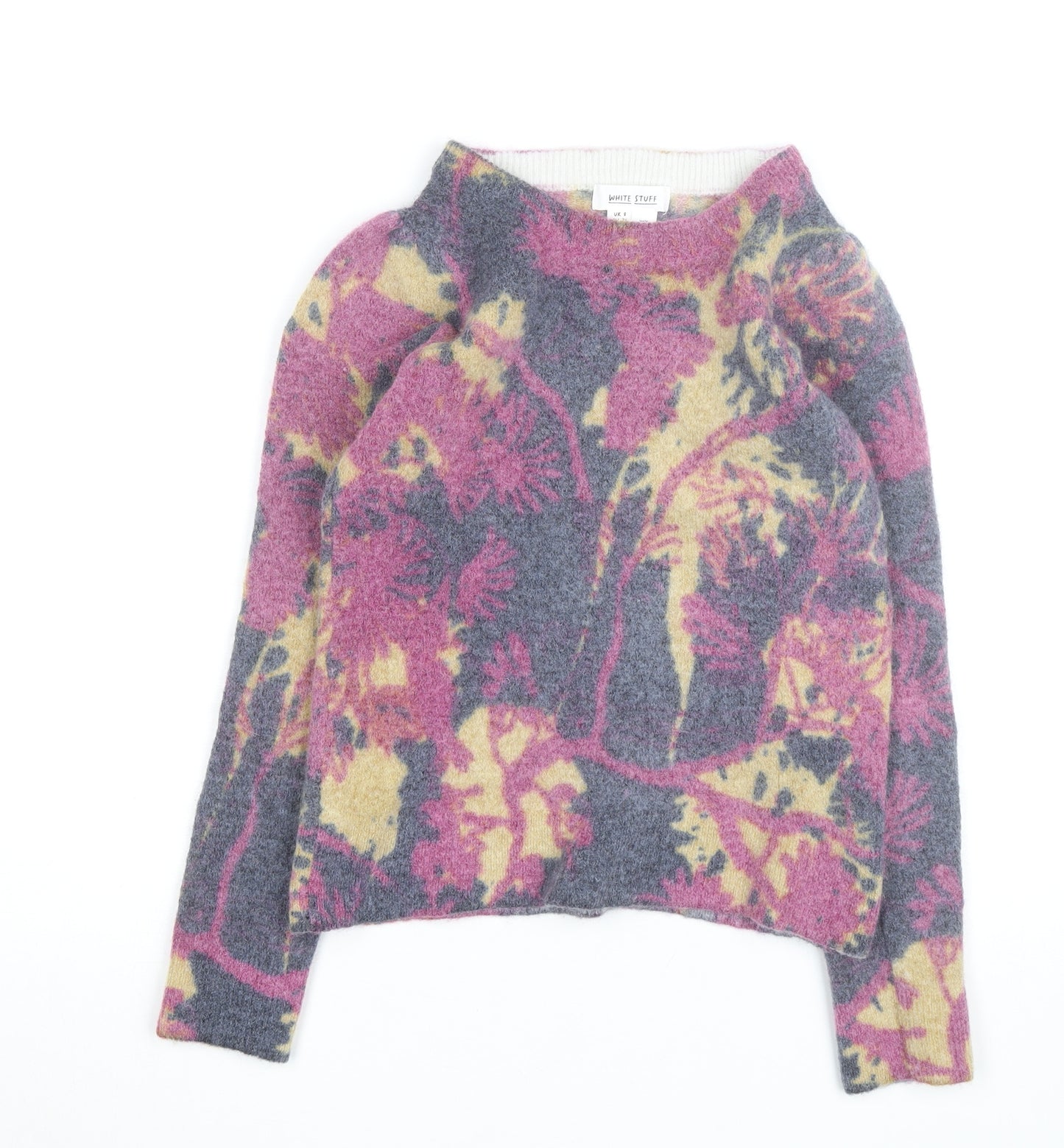 White Stuff Womens Multicoloured Wool Alpaca Jumper Size 8
