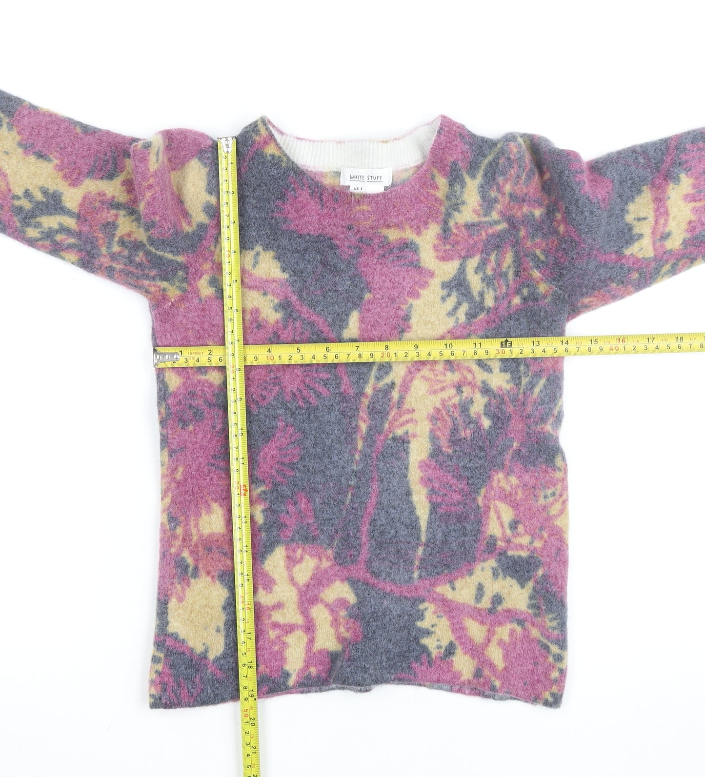 White Stuff Womens Multicoloured Wool Alpaca Jumper Size 8