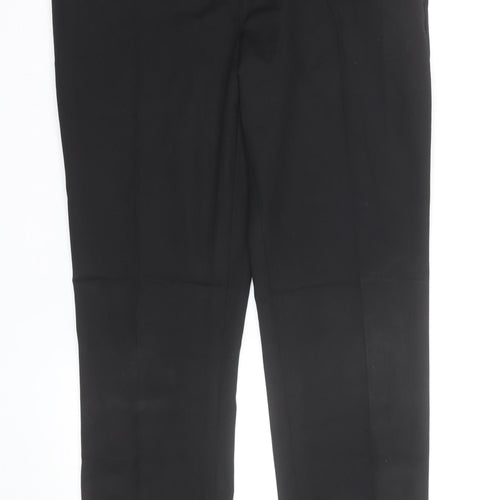Marks and Spencer Boys Black 17-18 Years Regular Fit School Dress Pants