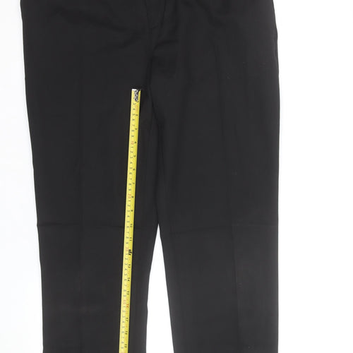 Marks and Spencer Boys Black 17-18 Years Regular Fit School Dress Pants