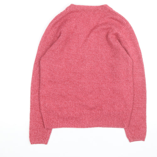 Honor Millburn Women's Pink Cable Knit V-Neck Cardigan M