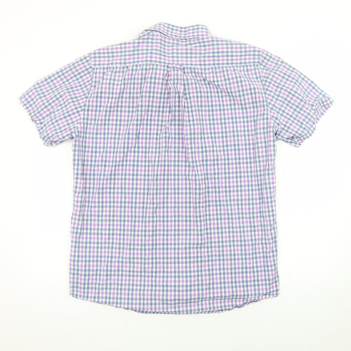 Gant Men’s Multicoloured Check Cotton Short Sleeve Button-Down Shirt L