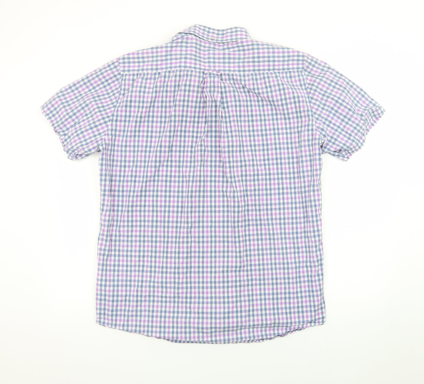 Gant Men’s Multicoloured Check Cotton Short Sleeve Button-Down Shirt L