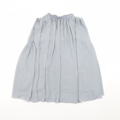H&M Women’s Grey Pleated Sleeveless Chiffon Tunic Blouse Size S
