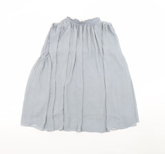 H&M Women’s Grey Pleated Sleeveless Chiffon Tunic Blouse Size S