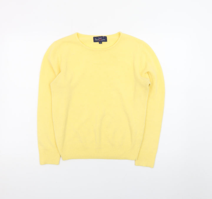 Polo Men's Yellow Cashmere Crew Neck Jumper Size S