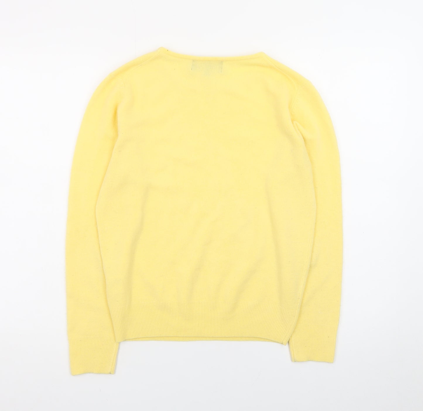 Polo Men's Yellow Cashmere Crew Neck Jumper Size S