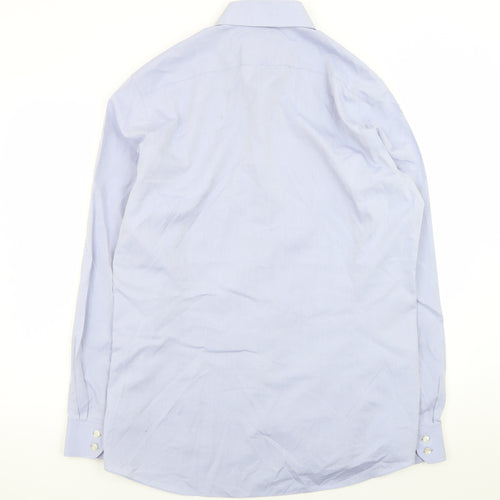 Charles Tyrwhitt Men's Blue Extra Slim Fit Non-Iron Dress Shirt 16.5in