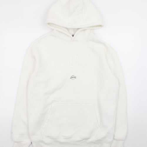 NBA Men’s White LA Lakers Pullover Hoodie Medium Fleece Sportswear