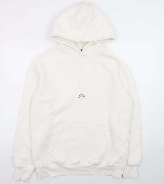 NBA Men’s White LA Lakers Pullover Hoodie Medium Fleece Sportswear