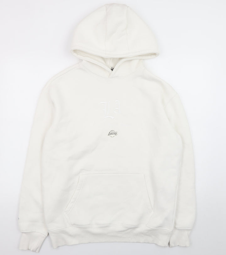NBA Men’s White LA Lakers Pullover Hoodie Medium Fleece Sportswear