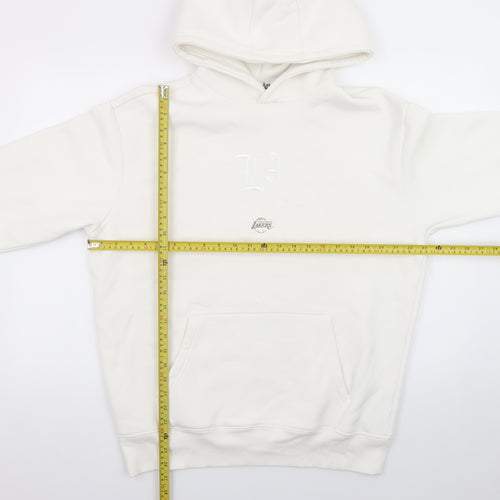 NBA Men’s White LA Lakers Pullover Hoodie Medium Fleece Sportswear