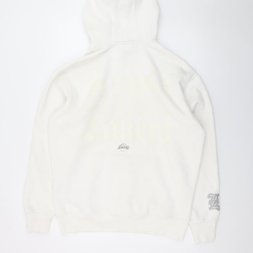 NBA Men’s White LA Lakers Pullover Hoodie Medium Fleece Sportswear