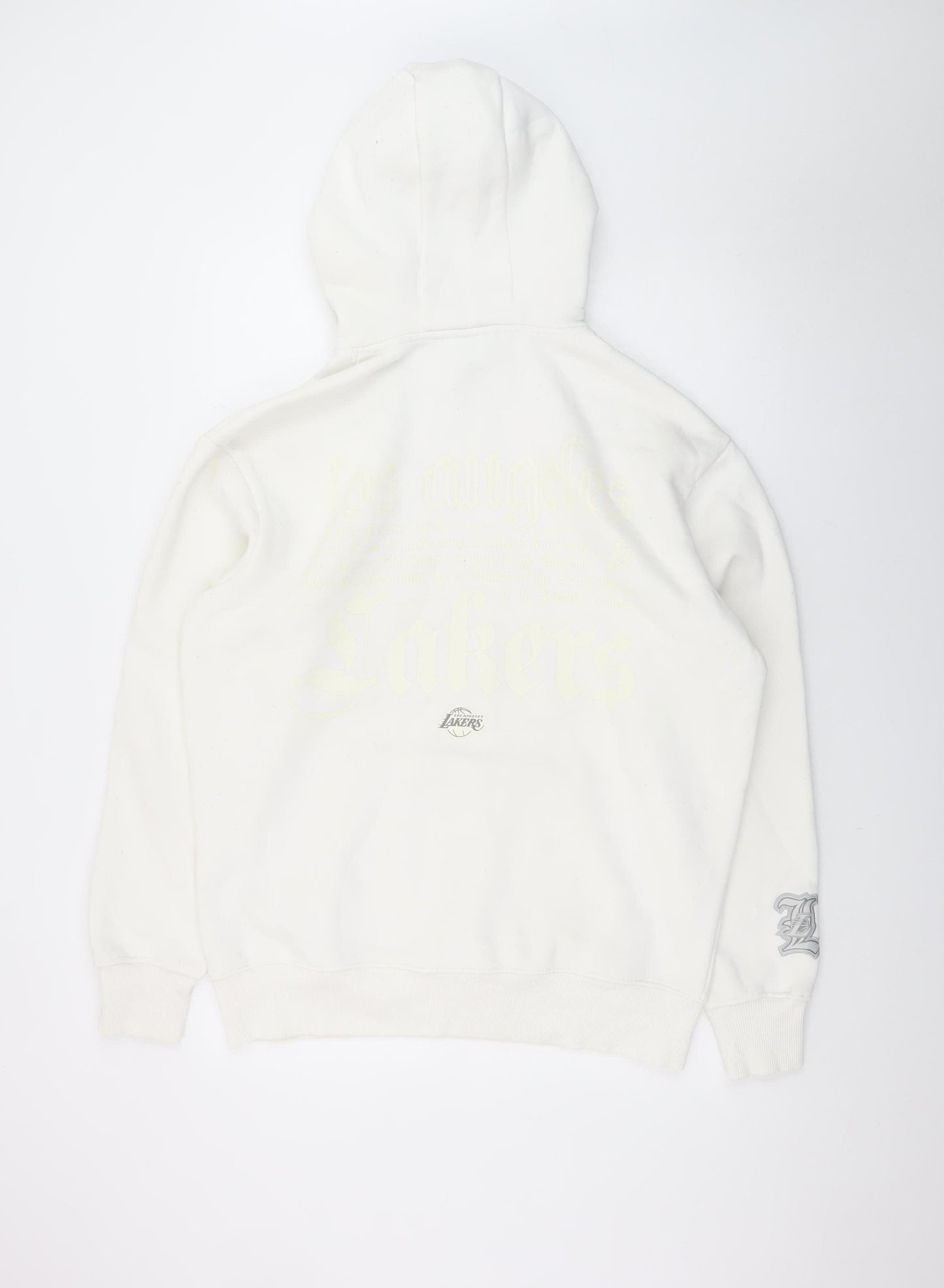 NBA Men’s White LA Lakers Pullover Hoodie Medium Fleece Sportswear
