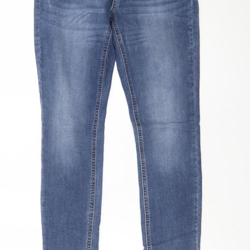 ONLY Women’s Blue Skinny Jeans Size 14 Regular Mid Rise Denim