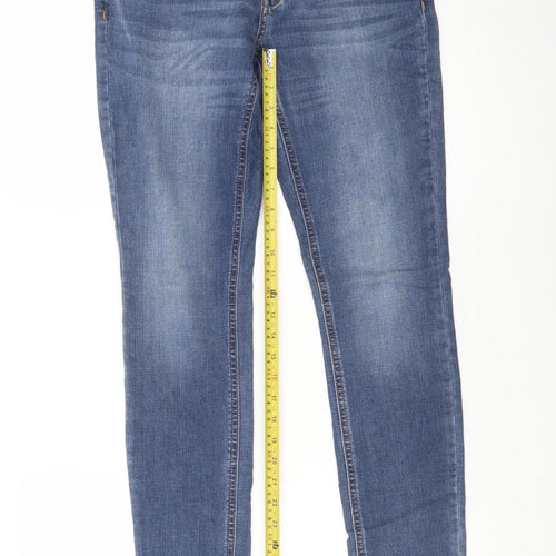 ONLY Women’s Blue Skinny Jeans Size 14 Regular Mid Rise Denim