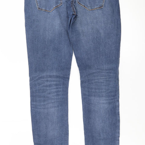 ONLY Women’s Blue Skinny Jeans Size 14 Regular Mid Rise Denim