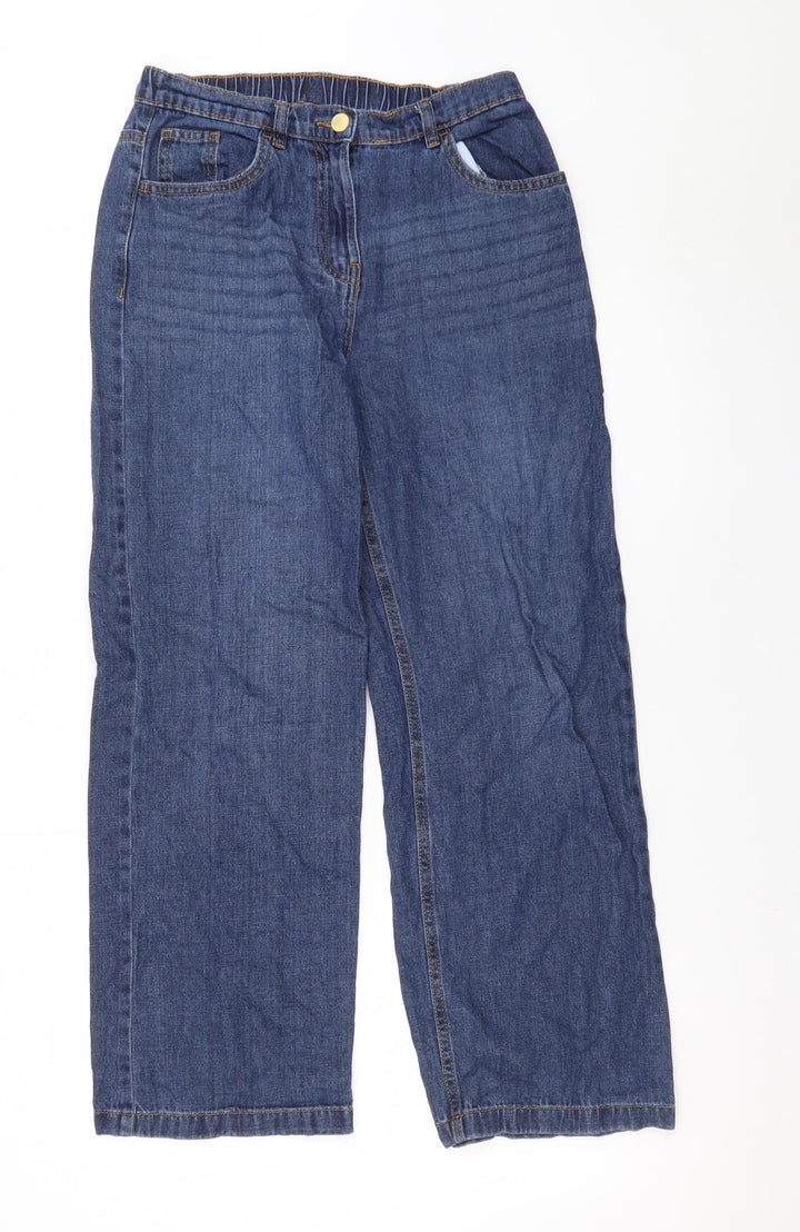 Dunnes Stores Womens Blue Wide-Leg Jeans Size 26in Cotton