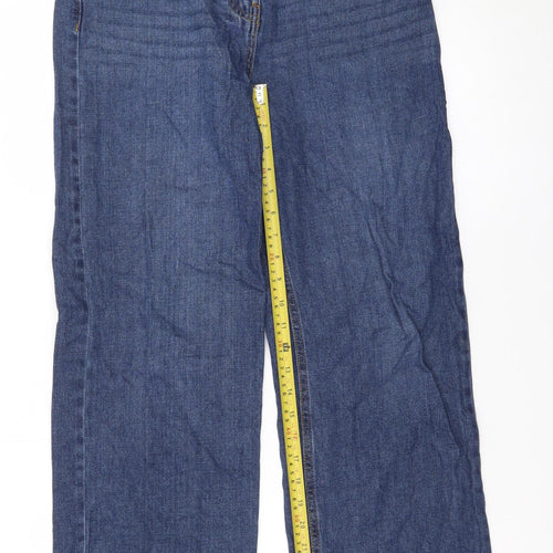 Dunnes Stores Womens Blue Wide-Leg Jeans Size 26in Cotton