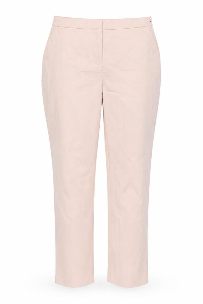 Front view of Dunnes Women’s Pink Chino Trousers, size UK 10, Regular