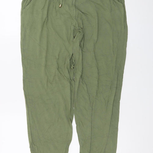 Next Women’s Green Jogger Trousers Size 12 Regular Viscose Blend