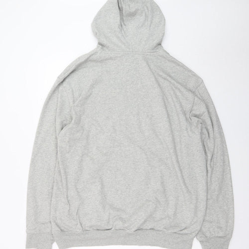 GAP Men's Grey XL Pullover Hoodie with Logo Fleece Sweatshirt