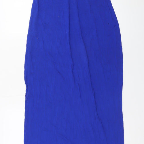 PrettyLittleThing Women’s Blue Size 14 Long Slip Dress