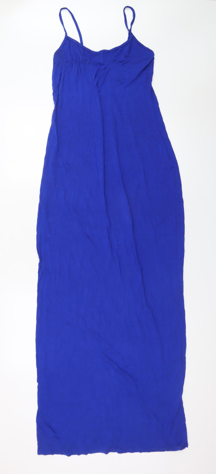 PrettyLittleThing Women’s Blue Size 14 Long Slip Dress