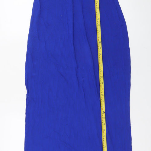 PrettyLittleThing Women’s Blue Size 14 Long Slip Dress