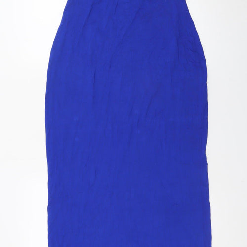 PrettyLittleThing Women’s Blue Size 14 Long Slip Dress