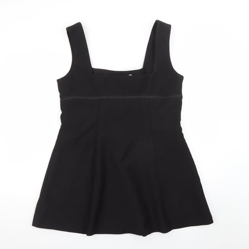 PrettyLittleThing Women’s Black A-Line Sleeveless Bow Dress Size 16
