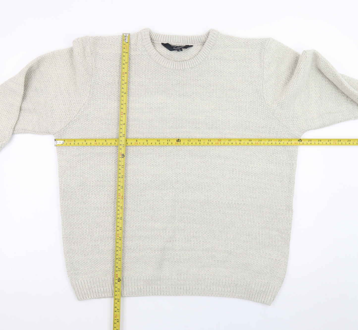 Kensington Eastside Mens Ivory XL Pullover Knit Jumper